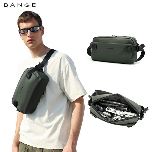 BANGE Everyday Waterproof Crossbody Shoulder Bag - Navy Blue